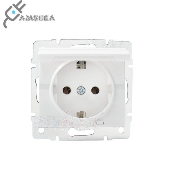 Kištukinis lizdas IP44 Kanlux Logi, su įžem. baltos spalvos  1