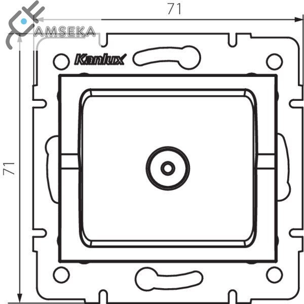 Antenos lizdas Kanlux LOGI, galinis (TV), baltos spalvos  1