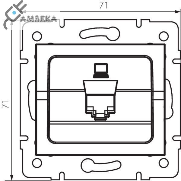 Kompiuterio lizdas Kanlux LOGI, baltos spalvos  1