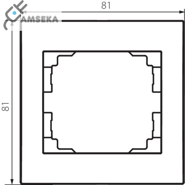 Vienos vietos rėmelis Kanlux Logi, dramblio kaulo spalvos 1