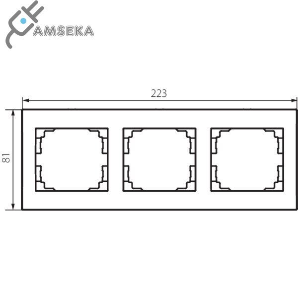 Trivietis rėmelis Kanlux Logi, baltos spalvos 1