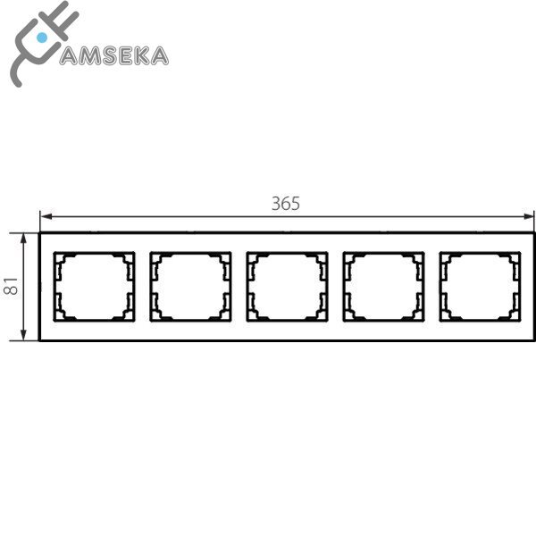 Penkiavietis rėmelis Kanlux Logi, baltos spalvos 1