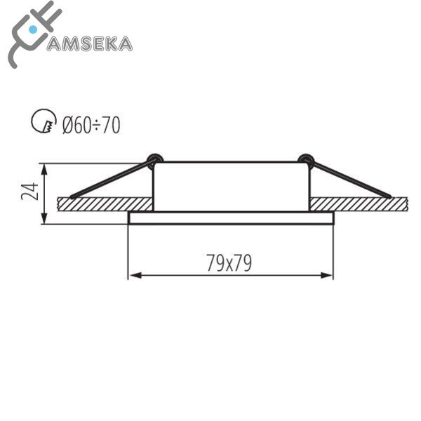 Šviestuvas įleidžiamas RADAN 2