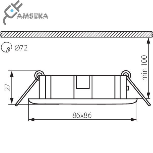 Šviestuvas įleidžiamas FIRLA 2