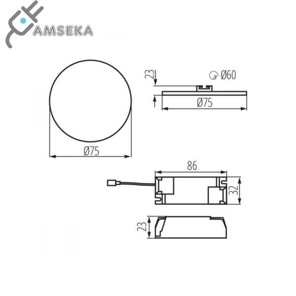 6W LED panelė Kanlux AREL, 4000K, IP65 4