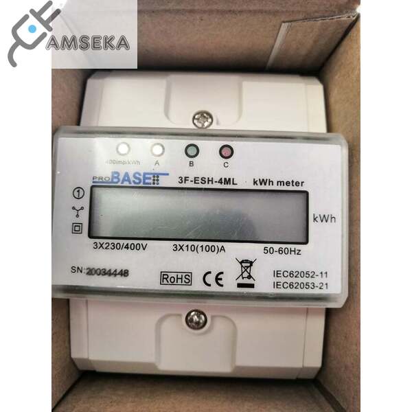 ELEKTROS SKAITIKLIS, MODULINIS, TRIFAZIS 3F, 10(100A), 3F-ESH-4ML, PROBASE