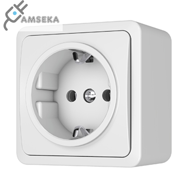 Kištukinis lizdas Vilma SL+250, su įžem., baltos spalvos