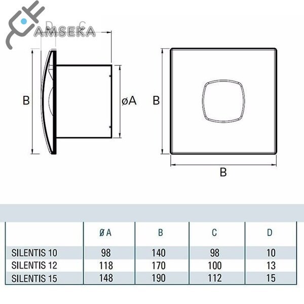 Ištraukiamasis ventiliatorius Cata Silentis 10 1