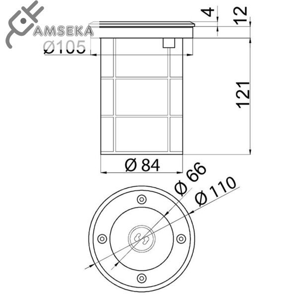  Grindinis šviestuvas GTV ALFA-O 1
