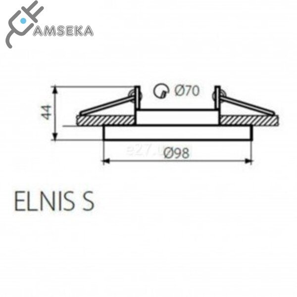 Šviestuvas įleidžiamas Kanlux ELNIS S, baltos spalvos  2