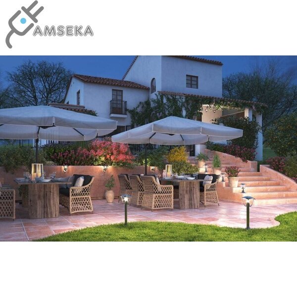 Lauko šviestuvas GTV MARINA, juodos spalvos, E27 2