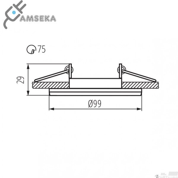 Šviestuvas įleidžiamas Kanlux COLIE DTO, baltos spalvos 4