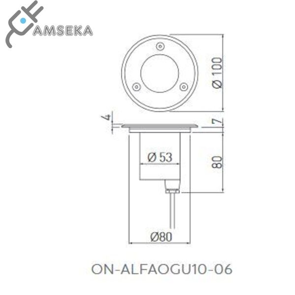  Grindinis šviestuvas GTV ALFA-O mini 1