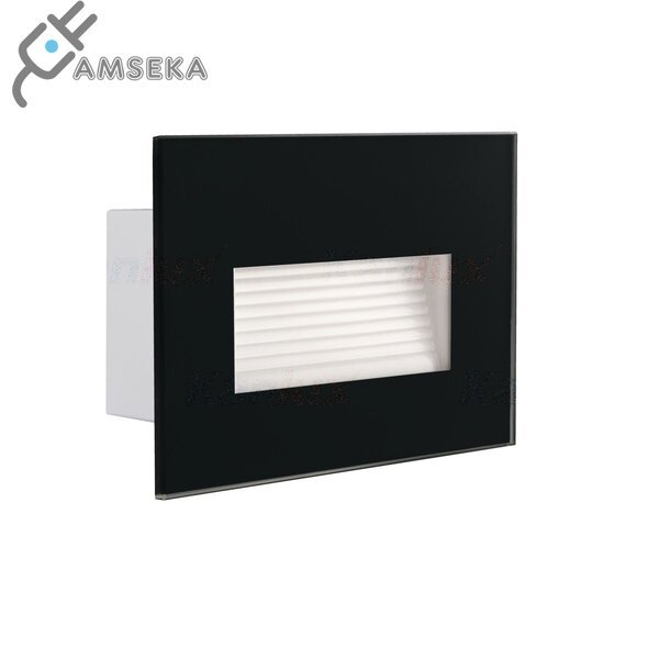 Įleidžiamas šviestuvas Kanlux Glasi LED 3W, juodos spalvos, IP44, 4000K