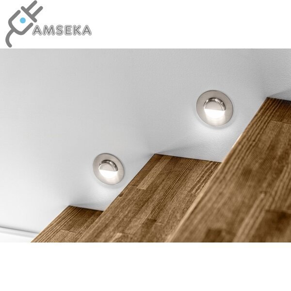 Įleidžiamas šviestuvas GTV ESCADA OB 0,8W, DC12V, sidabrinės spalvos, IP20, 4000K 2