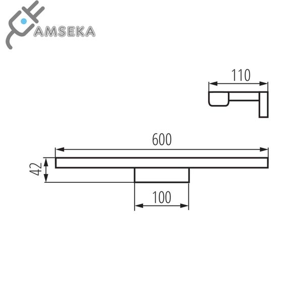 12W sieninis šviestuvas, Kanlux Asten, juodas 1