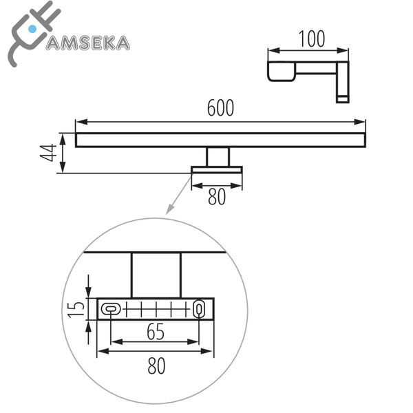 12W Kanlux Astim, LED veidrodžio šviestuvas 1