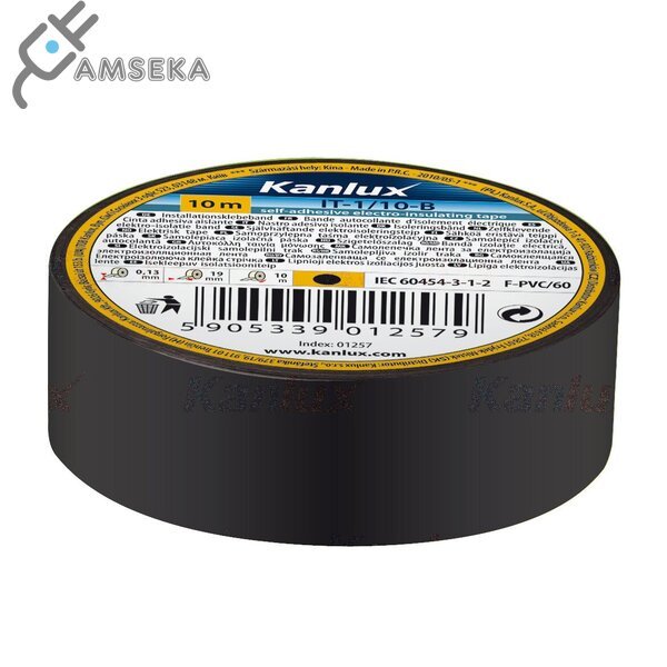 Izoliacinė juosta Kanlux, juoda, 19mm x 20m