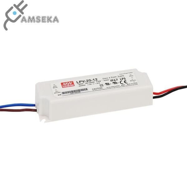 20W LED maitinimo šaltinis 12V 1.67A, IP67, Mean Well