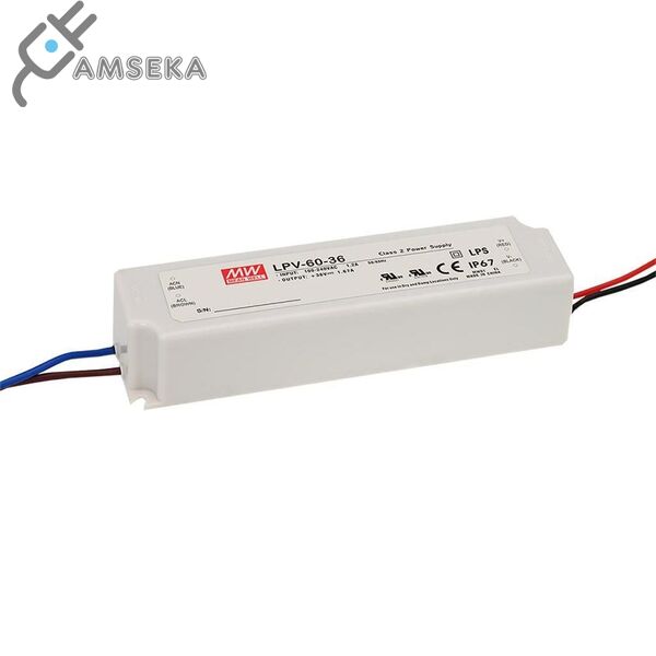 60W LED maitinimo šaltinis 12V 5A, IP67, Mean Well
