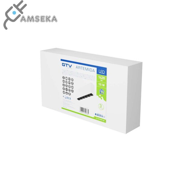 15W LED šviestuvas GTV ARTEMIDA, 4000K, baltos spalvos 5
