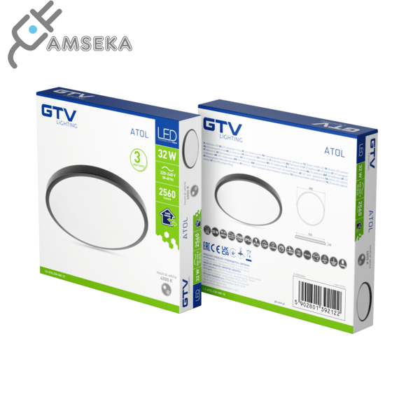 32W LED šviestuvas GTV ATOL, IP54, 4000K  2