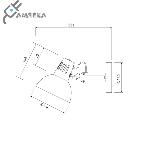 Sieninis šviestuvas ARTEMIA, E27, baltas  2