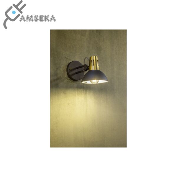 Sieninis šviestuvas ARTEMIA, E27, aukso/juoda sp. 2