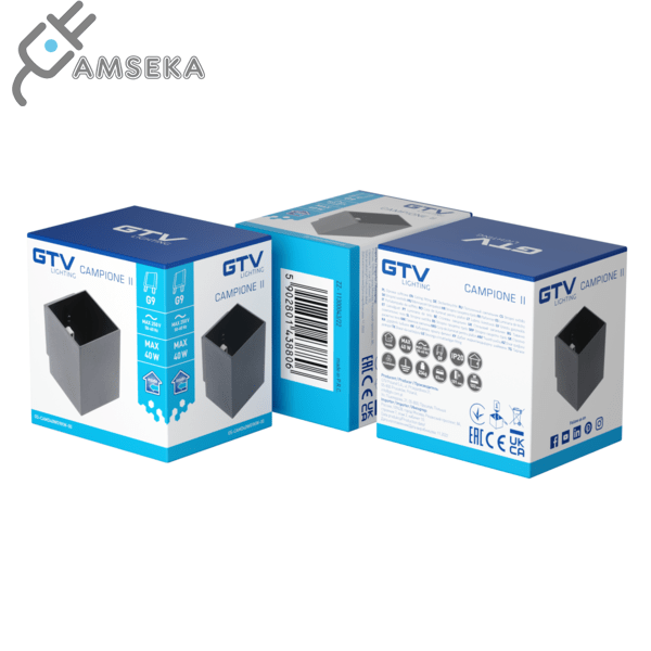 Sieninis šviestuvas CAMPIONE II, G9, juodas 2