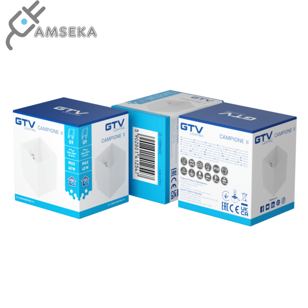 Sieninis šviestuvas CAMPIONE II, G9, baltas 3