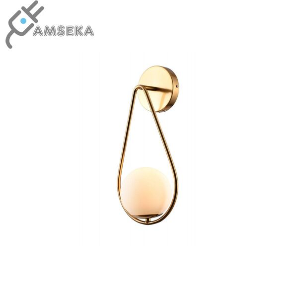 Sieninis šviestuvas CIKLOP, E27, aukso spalvos