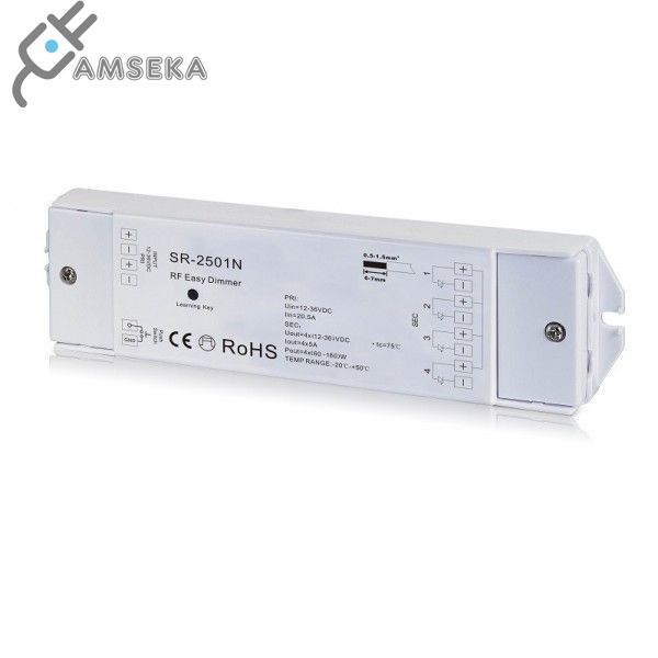 MAX 480W KETURIŲ KANALŲ EASY RF IMTUVAS SUNRICHER SR-2501N 12-36V 4X5A