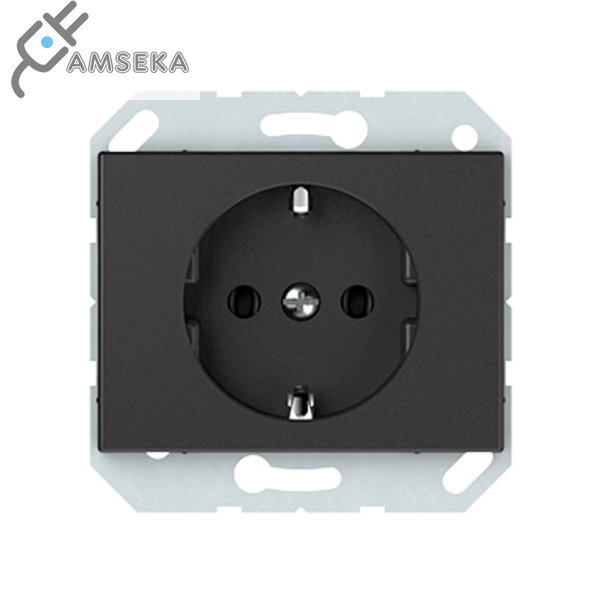 Kištukinis lizdas Vilma XP500, su įžem, antracito spalvos